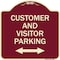 Signmission Reserved Parking Customer and Visitor Parking Heavy-Gauge Aluminum Sign, 18" x 18", BU-1818-23054 A-DES-BU-1818-23054 - alternate 1